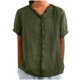 thumbnail image 1 of Camisas de Manga Corta para las Mujeres Casual V-Cuello Sólido Encaje Blusa Superior, Camisa de Verano de Moda para Diario Y Fiesta, 1 of 6