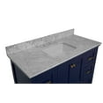 thumbnail image 7 of Paige 48" Bathroom Vanity with Royal Blue Cabinet and Carrara Marble Top, 7 of 7