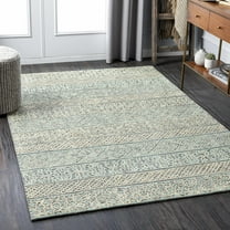 Hauteloom Byron Wool Living Room, Bedroom Area Rug - Bohemian, Transitional - Beige, Taupe, Charcoal - 2' x 3'