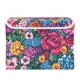 thumbnail image 7 of Yayeee Collapsible Cube Storage Bin with Lid Fabric Closet Decorative Basket with Handles, Charming Floral Pattern, 7 of 7