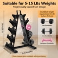 thumbnail image 3 of Troxlin 4‑Tier Dumbbell Storage Rack – Black Star Pattern Weight Holder for Home Gym, Compact Free Weight Organizer Stand(Stand Only), 3 of 9