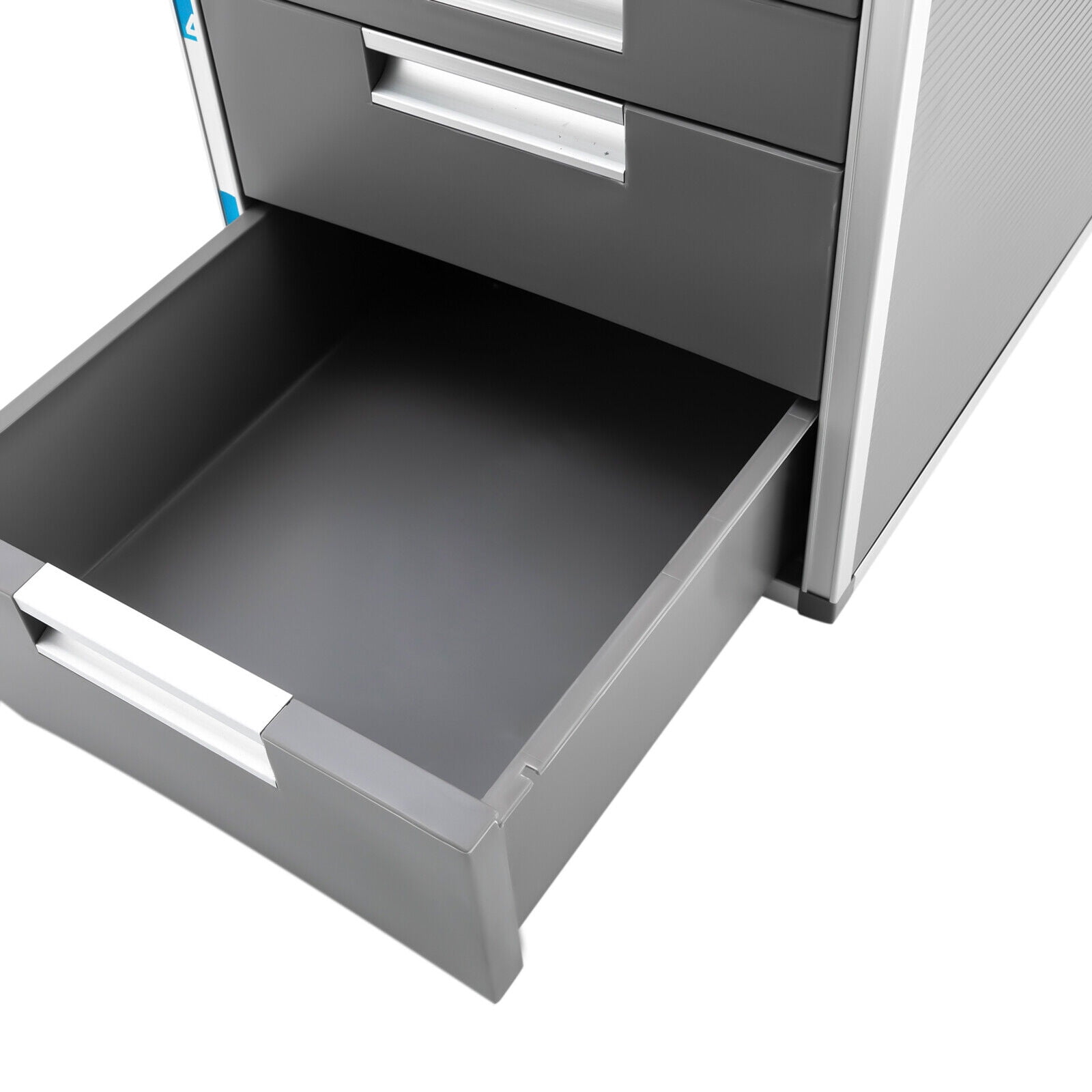 Grey 5 Drawer Desktop File Cabinet Storage Filing Cabinet W/ Label Lock Office for Homes, Offices, Hospital