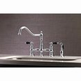 thumbnail image 2 of Kingston Brass KS3271PKLBS Duchess Bridge Kitchen Faucet with Brass Side Sprayer, Polished Chrome, 2 of 7
