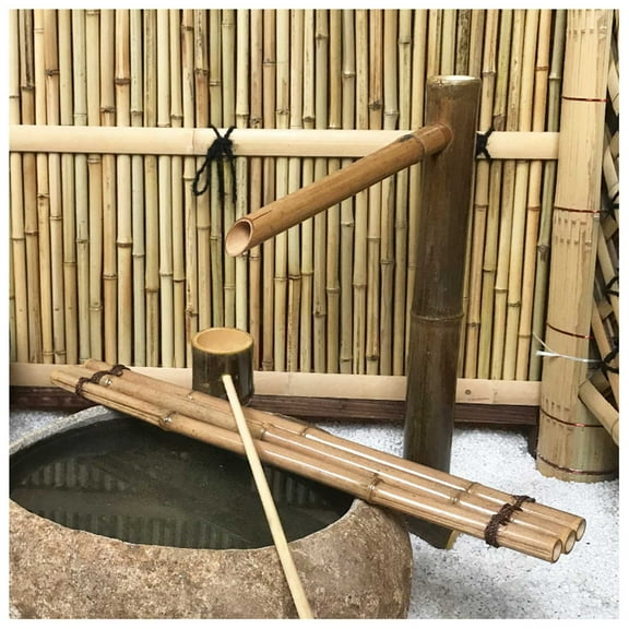 70cm Bamboo Fountain Decoration,with Pump, Zen Garden Water Fountain , Waterfall, Outdoor Japanese Garden Backyard Pond Kit