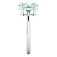 thumbnail image 3 of 2.5ct oval cut blue Zircon 18k white gold Bridal Wedding Engagement Promise Anniversary Ring for Women size 3.5, 3 of 7