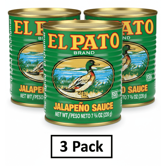 El Pato Green Jalapeno Sauce, 7.75 oz, Pack of 3