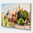 thumbnail image 3 of Designart ' View of Old Polish City Buildings In Nature ' Traditional Canvas Wall Art Print, 3 of 4