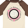 thumbnail image 4 of Inktastic I Love Volleyball Sports Girls Long Sleeve Baby Bodysuit, 4 of 5