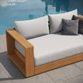 thumbnail image 2 of Tahoe Acacia Wood Outdoor Patio Acacia Wood Loveseat in Natural Light Gray, 2 of 10