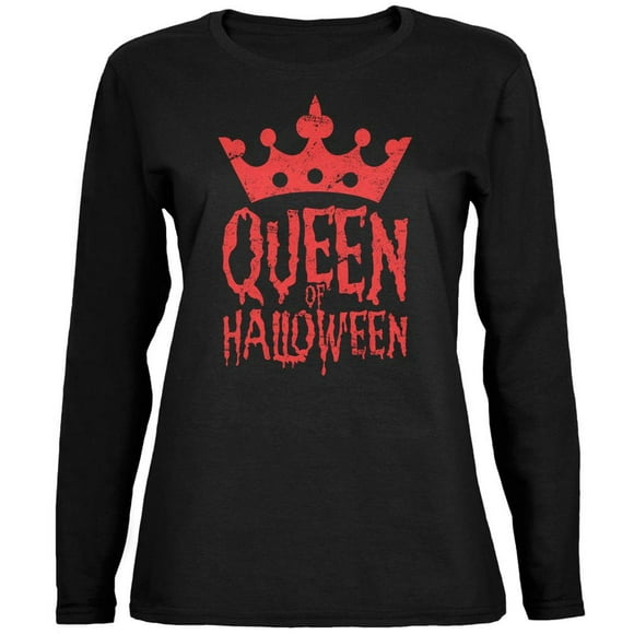 Halloween Queen Of Halloween Black Womens Long Sleeve T-Shirt