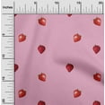 thumbnail image 1 of oneOone Tissu Polyester Lycra Imprimé Fraise 1 Yard 56 Pouces de Large, 1 of 1