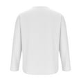 thumbnail image 4 of Dagugfen Shirts for Men Drawstring V Neck Long Sleeve Loose Lightweight Casual Travel Beach Shirts Solid Color, 4 of 8