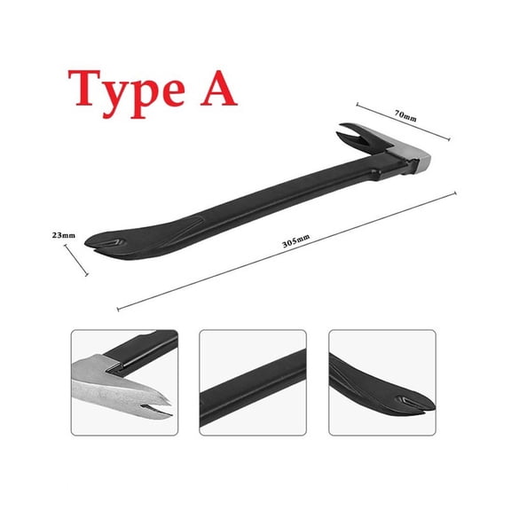 Nail Puller Paw Pry Bar Nail Remover Tool Rocking Crowbar for Home Remodeling