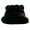 Black, variant on Women Winter Bucket Hat Warm Hats Cloche Faux Fur Fisherman Cap