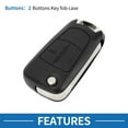 thumbnail image 3 of Carcasa de llave remota de entrada sin llave de 2 botones Unique Bargains para Vauxhall para Astra H 2004, 3 of 7