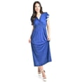 thumbnail image 1 of Vestido midi de puntos Roman Fashion /Juvenil, 9940X (Azul rey puntos) azul M, 1 of 4