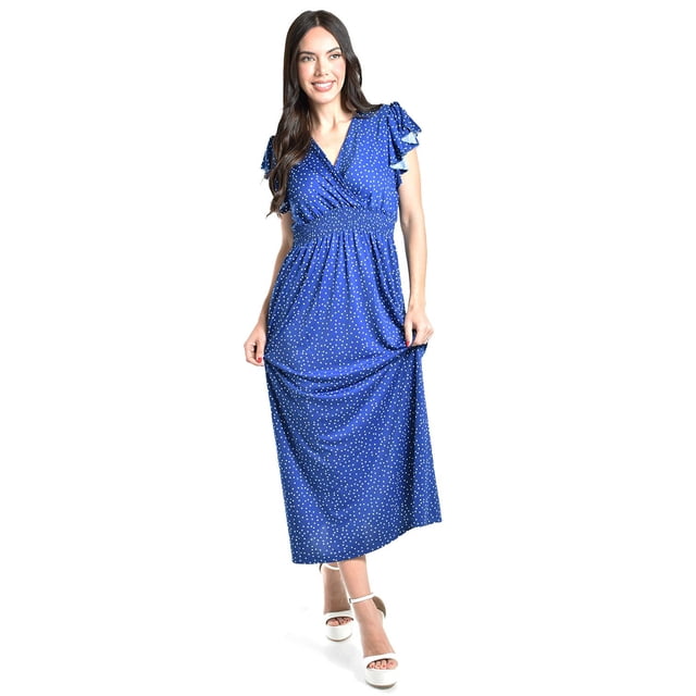 Vestido midi de puntos Roman Fashion /Juvenil, 9940X (Azul rey puntos) azul M