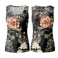 thumbnail image 6 of Womens Summer Sleeveless Tops Loose Button Henley Shirts Crew Neck Dressy Casual Blouses L, 6 of 7