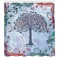 thumbnail image 3 of Ambesonne Nature Shower Curtain, Vintage Tree of Life, 69"Wx70"L, Blue, 3 of 3