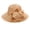 Khaki28, variant on Karymi Cowboy Hat Elegant Organza Wide Floppy Brim Dress Hat with Handmade 3D Fabric Flower and Rhinestone, Layered Pleated Sheer Mesh Hat Trucker Hat
