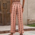 thumbnail image 5 of Zpanxa Wide Leg Pants Woman Slim Slightly Elastic Versatile Plaid Wide Leg Casual Pants Red M, 5 of 6