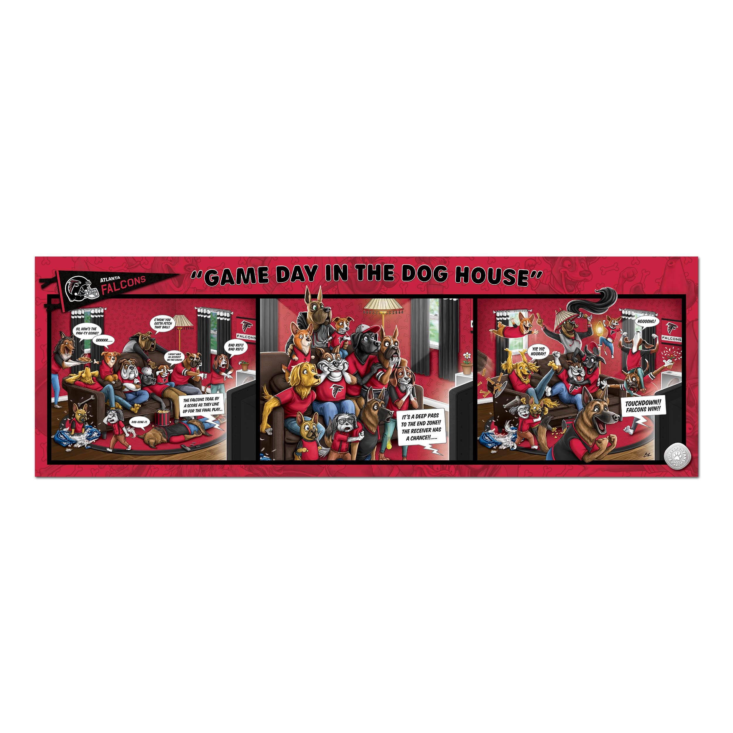 YouTheFan NFL Atlanta Falcons Purebred Fans Gameday in the Dog House 1000PC Puzzle