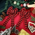 thumbnail image 6 of Happon 4 Pcs Large Christmas Red Bows 16 x 8.3 In Christmas Tree Bows with Gold Edge Christmas Door Bow Decorations for Home Christmas Tree Topper, Outdoor Indoor Kitchen Holiday Decorations, 6 of 7