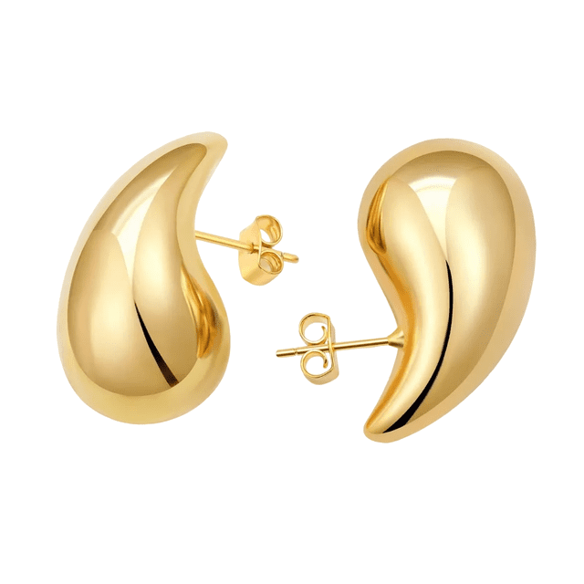 Aretes De Gota De Agua Para Mujer 1 par Dorado