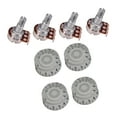 thumbnail image 2 of Perillas de control de velocidad de guitarra y potes de volumen Yuyangstore Potenciómetro de guitarra 500k Blanco, 2 of 8