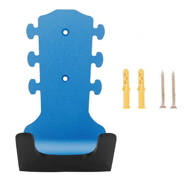 Soporte de pared para ukelele, colgador de pared para guitarra, ukelele, guitarra eléctrica y bajo. Azul