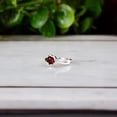 thumbnail image 4 of Heart Ring, Garnet Ring, January Birthstone, 925 Sterling Silver, Dainty Red Stone, Elegant Gift , Anniversary Gift, Red Heart Ring Wedding Gift For Him, 4 of 5