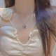 thumbnail image 4 of Traje con colgante de parejas de mariposas, collar con colgante de parejas, cadena de clavícula romántica, 4 of 5