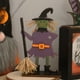 thumbnail image 3 of 5 piezas de decoraciones de madera de Halloween, centro de mesa de Halloween, decoración artesanal que incluye decoración de bruja/fantasma/zapatos para el hogar, interior, vacaciones, suministro, 3 of 5