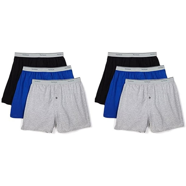 Fruit of the Loom Men's 6Pack Knit Boxer Shorts Boxers Cotton