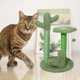thumbnail image 3 of Rascador de gato de cactus de 21  con colgante Poste de rascador de gato de sisal natural premium completamente, 3 of 7