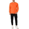thumbnail image 2 of Sudadera básica de cuello redondo de manga larga de color sólido INSPIRE CHIC para hombres S Naranja, 2 of 7