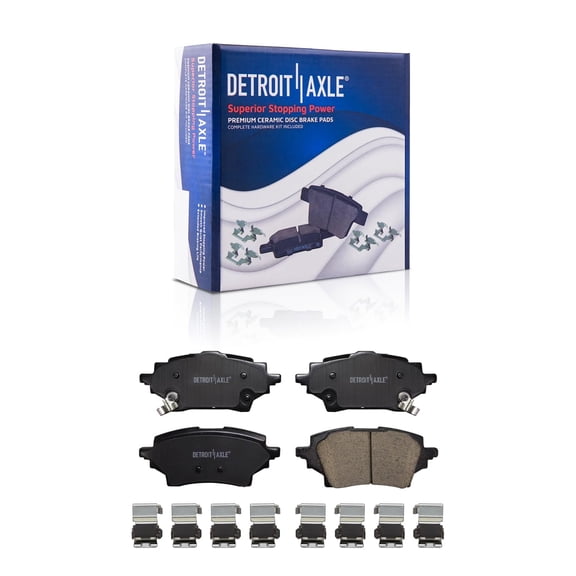 Detroit Axle - Rear Ceramic Brake Pads for Toyota 2019 2020 2021 2022 C-HR, Brake Pads with Hardware Assembly Replacement