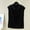 Black, variant on Women's Turtleneck Sleeveless Tank,Solid Loose Casual Tunic Blouse Top,M