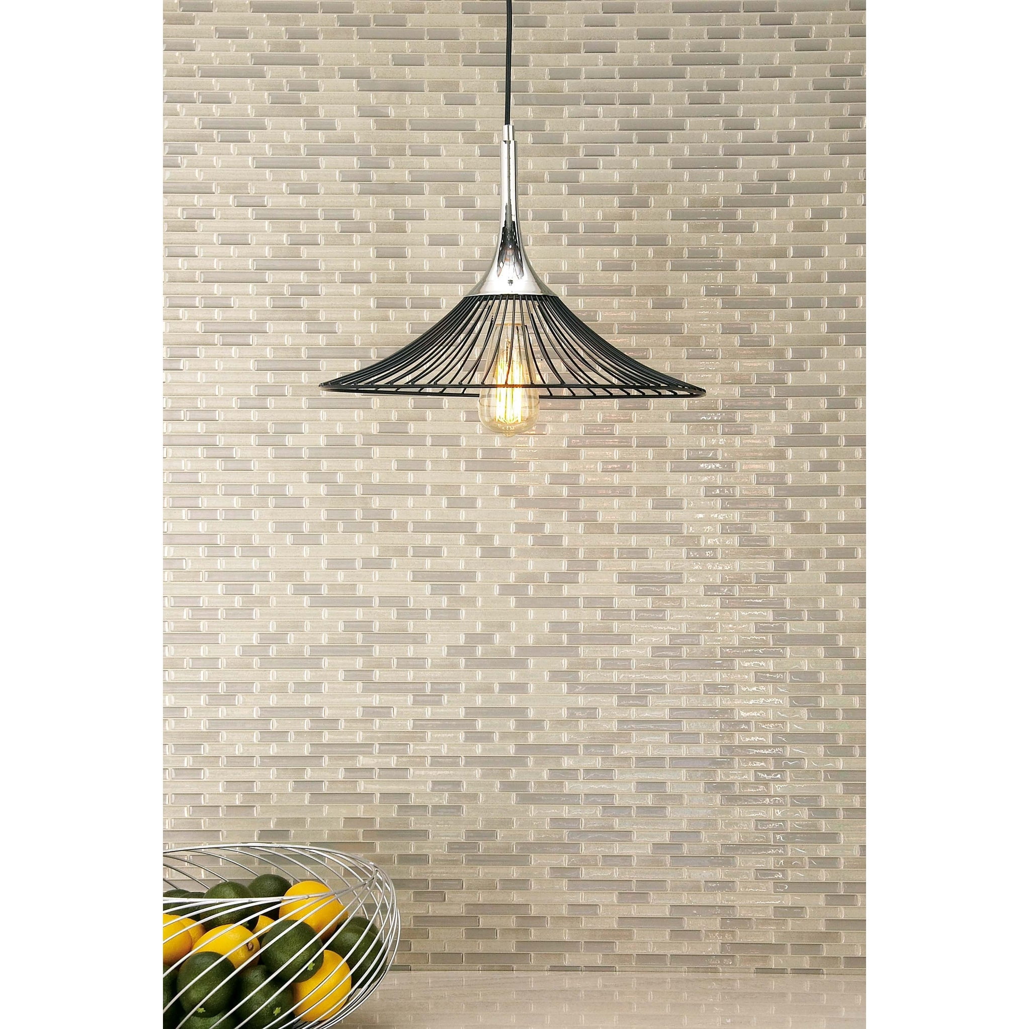 Decmode Contemporary 11 x 17 inch chic iron cone-shaped pendant with bulb, Silver