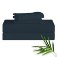 thumbnail image 1 of Refurbished Hitime Bamboo King Sheet Set, 4-Piece, Deep Pocket 16-Inch, Dark Blue, Breathable Soft Rayon, 1 of 1