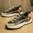 thumbnail image 5 of Men's White Low-Top Sneakers & Dad Shoes - - Round-Toe Casual Sneakers with Upper & Rubber Sole, Minimalist Outdoor, Gym, Daily Wear Sneakers for Year-Round (White), 5 of 7