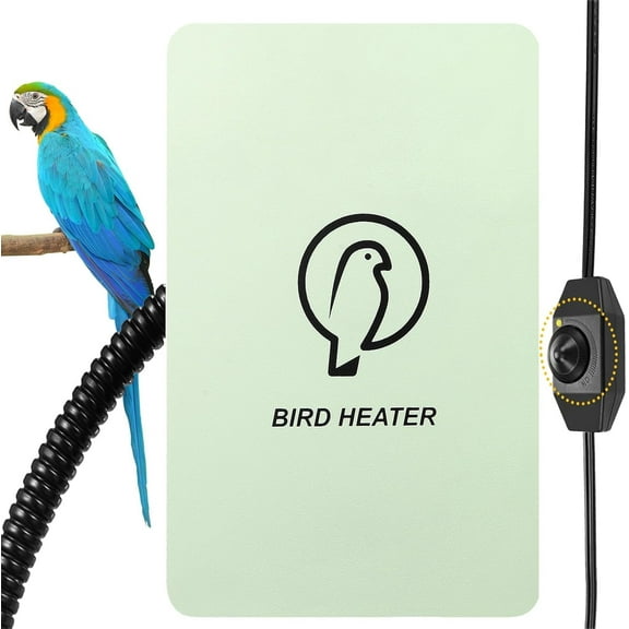 Bird Cage Heater, Snuggle-up Bird Warmer with Thermostatically Controlled for Parrots Conure Lovebird Cockatiel Fit Most Cage 3.7 × 5.7 inches, Green, 1 Pack