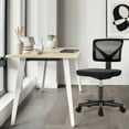 thumbnail image 6 of CONCETTA Armless Office Computer Desk Chair, Ergonomic Low-Back Mesh Rolling Work Swivel Chairs with Wheels, Black, 6 of 7