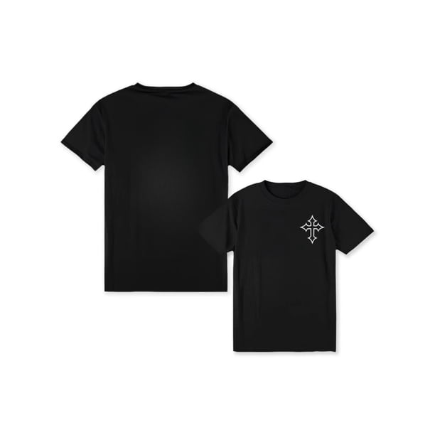 Men's Cross Graphic Print Tshirt, 100% Cotton Comfy Top, Perfect for outside Wear