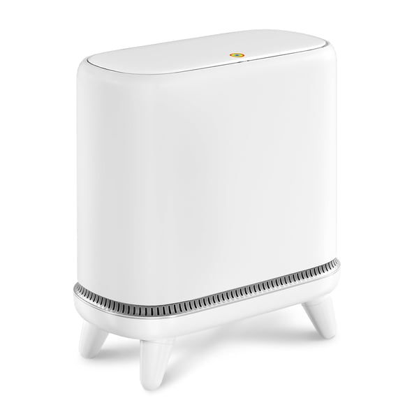 Bote de basura JUDRDO para baño con tapa, 12 L, tecnología de adsorción al vacío