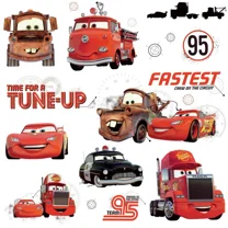 RMK2533SCS Cars Friends To The Finish 18 Wall Decals Lightning McQueen, Mater Wall Stickers