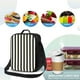 thumbnail image 4 of Disketp Black And White Thick Stripes Bolsa Térmica Estampada para Almuerzo, Lonchera para Hombres y Mujeres Adultos, 4 of 7