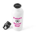 thumbnail image 4 of CafePress - Future Soccer Star (Pink) Stainless Water Bottle 1 - Stainless Steel Water Bottle, Sports Bottle, 1.0L, 4 of 5