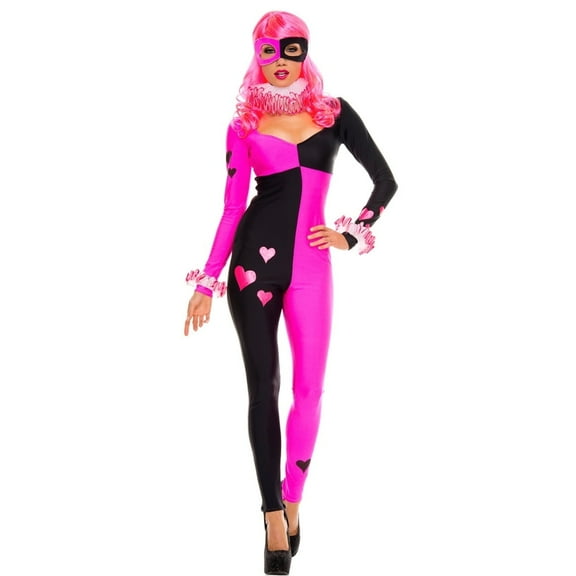 Music Legs Women's GTIN Heart Striking Harlequin Costume 70336-XS