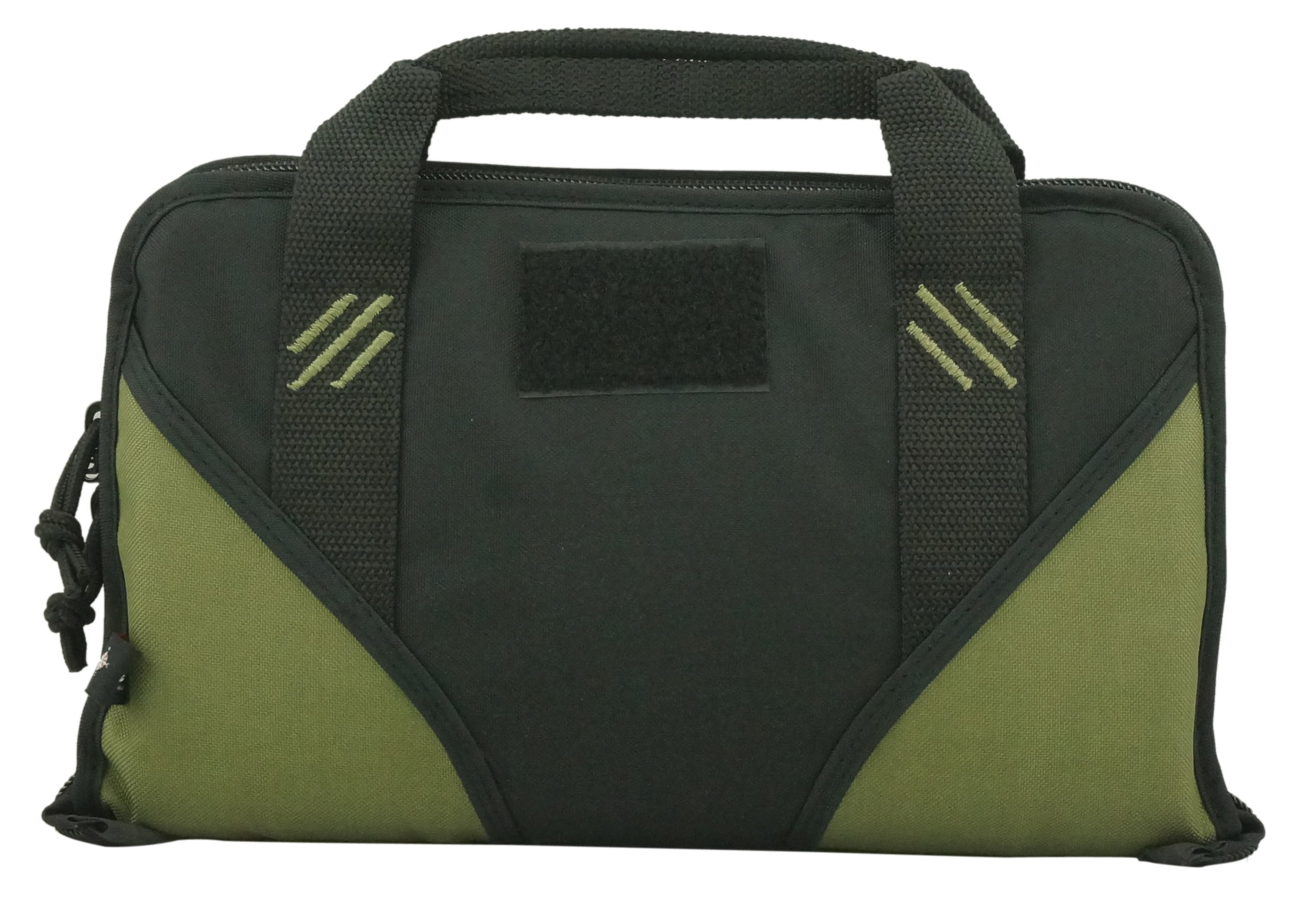 K-Cliffs Memory Foam Pistol Case Lockable Soft Sided Padded Handgun Carrying Storage Bag with 6 Magazine Pockets Black Olive Green Dimensions: 14"x8.5"x 2.5". Polyester